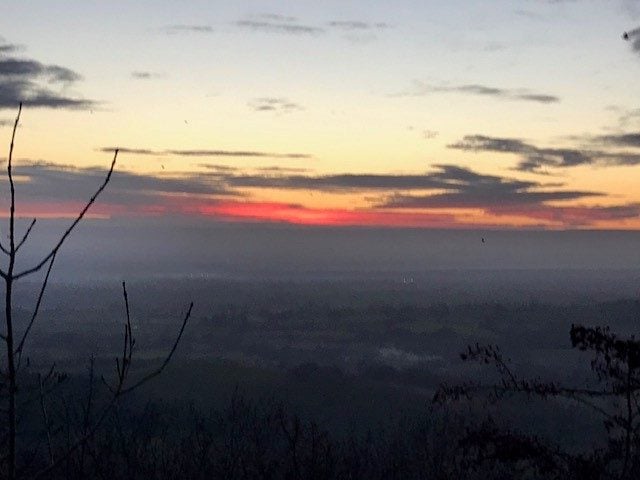 Sunset across the countryside
